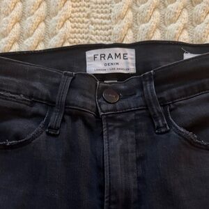 Frame Denim Black Le High Straight SZ 27